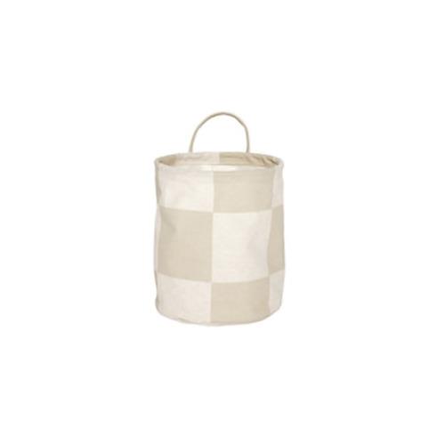 OYOY Chess Laundry/Storage Basket Small Clay/Offwhite